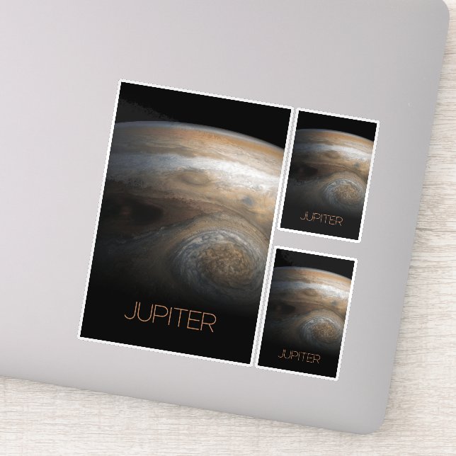 Outer Space, Galaxy, Solar System, Planet Jupiter Sticker (Detail)
