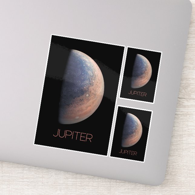 Outer Space, Galaxy, Solar System, Planet Jupiter Sticker (Detail)