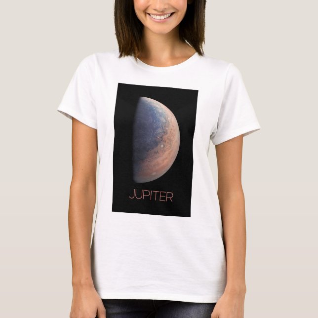Outer Space, Galaxy, Solar System, Planet Jupiter T-Shirt (Front)