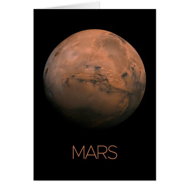 Outer Space, Galaxy, Solar System, Planet Mars Cards (Front)