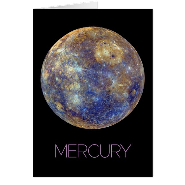 Outer Space, Galaxy, Solar System, Planet Mercury Cards (Front)