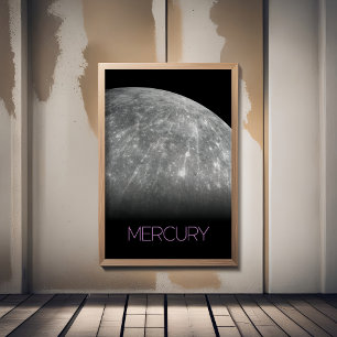 Outer Space, Galaxy, Solar System, Planet Mercury Foam Board