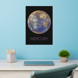 Outer Space, Galaxy, Solar System, Planet Mercury Wall Decal