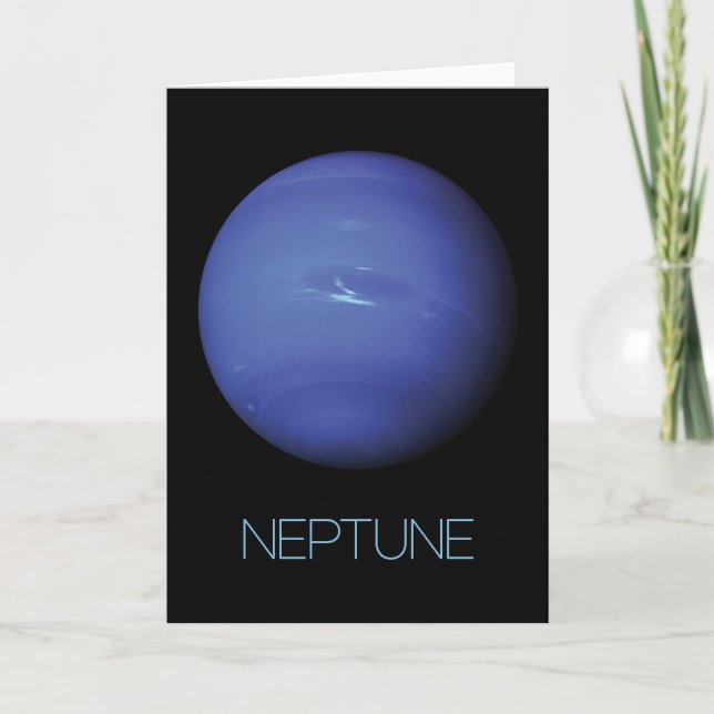 Outer Space, Galaxy, Solar System, Planet Neptune Card (Front)