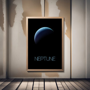 Outer Space, Galaxy, Solar System, Planet Neptune Poster