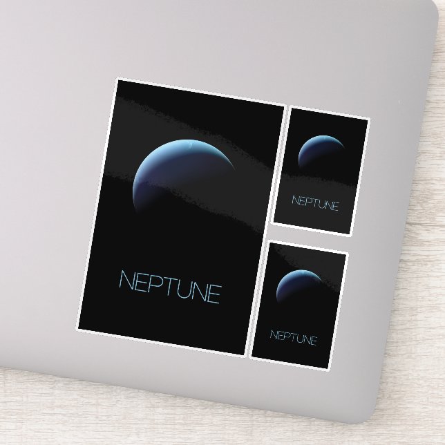 Outer Space, Galaxy, Solar System, Planet Neptune Sticker (Detail)