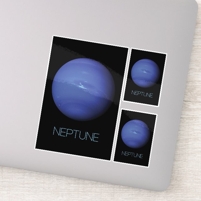 Outer Space, Galaxy, Solar System, Planet Neptune Sticker (Detail)
