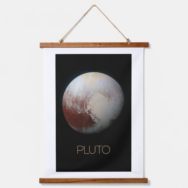Outer Space, Galaxy, Solar System, Planet Pluto Hanging Tapestry (Front)