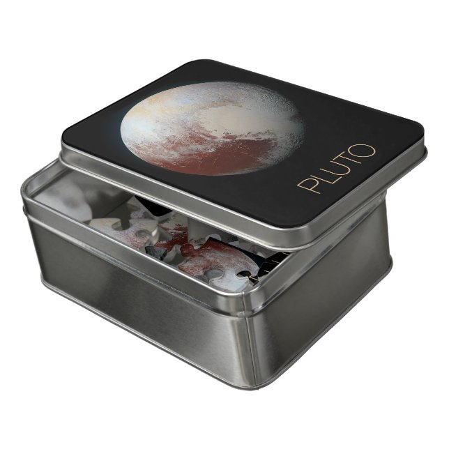 Outer Space, Galaxy, Solar System, Planet Pluto Jigsaw Puzzle (Lid Open)