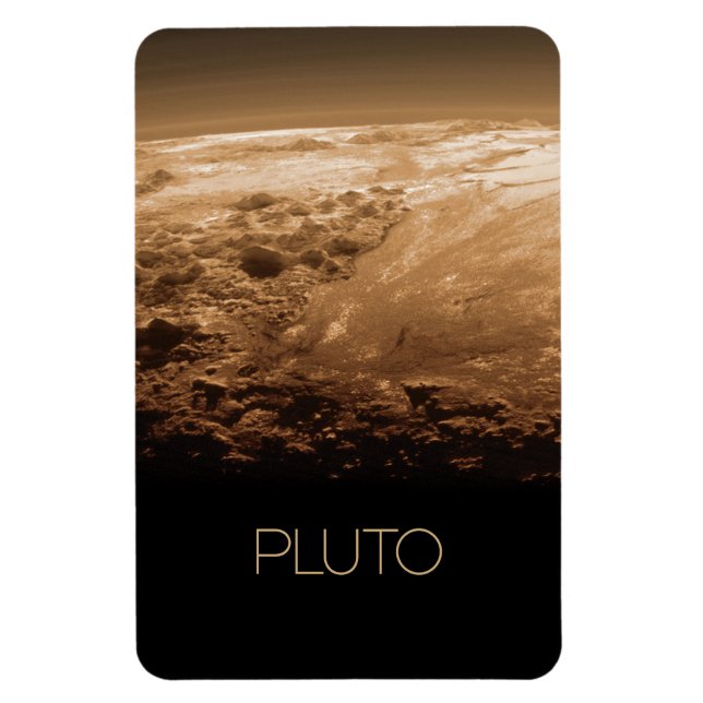 Outer Space, Galaxy, Solar System, Planet Pluto Magnet (Vertical)
