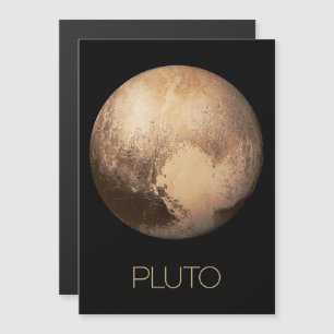 Outer Space, Galaxy, Solar System, Planet Pluto Magnetic Invitation