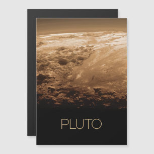 Outer Space, Galaxy, Solar System, Planet Pluto Magnetic Invitation