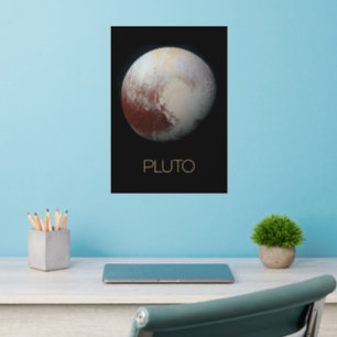 Outer Space, Galaxy, Solar System, Planet Pluto Wall Decal