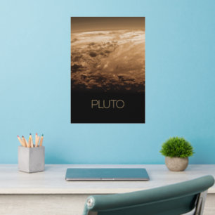Outer Space, Galaxy, Solar System, Planet Pluto Wall Decal