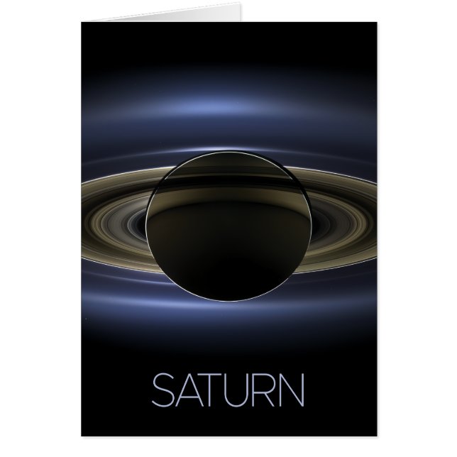 Outer Space, Galaxy, Solar System, Planet Saturn Cards (Front)