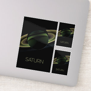 Outer Space, Galaxy, Solar System, Planet Saturn Sticker