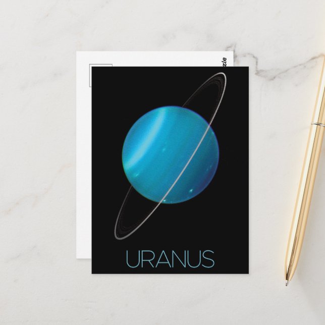 Outer Space, Galaxy, Solar System, Planet Uranus Postcard (Front/Back In Situ)