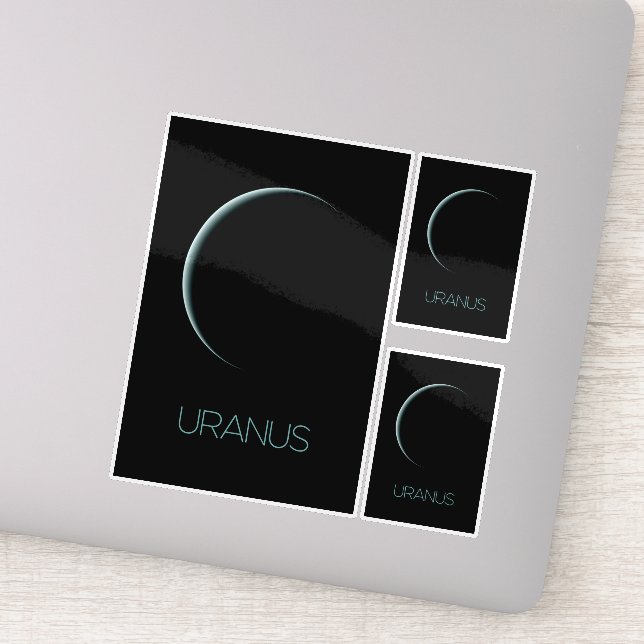 Outer Space, Galaxy, Solar System, Planet Uranus Sticker (Detail)