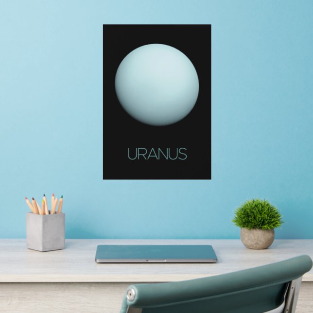 Outer Space, Galaxy, Solar System, Planet Uranus Wall Decal (Home Office 2)