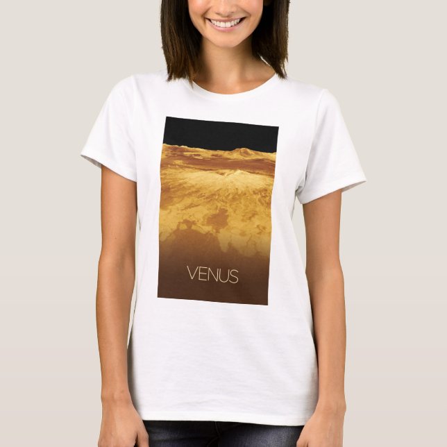 Outer Space, Galaxy, Solar System, Planet Venus T-Shirt (Front)