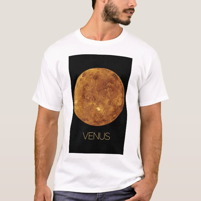 Outer Space, Galaxy, Solar System, Planet Venus T-Shirt (Front)
