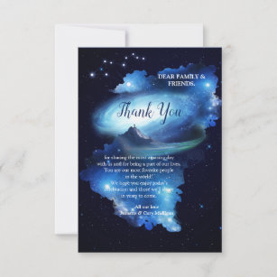 Outer Space Galaxy Thank You Card