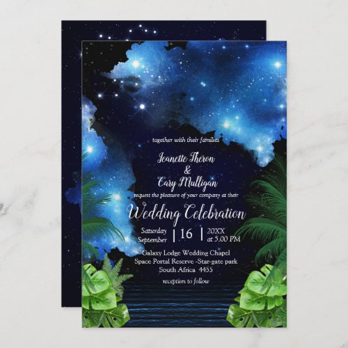 Outer Space Galaxy Wedding Invitation