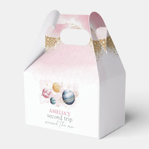 Outer Space Girl Birthday Galaxy Stars Planets Favor Boxes