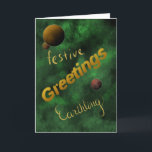 Outer Space Greetings, Funny Christmas Card<br><div class="desc">A fun,  contemporary card perfect for light hearted holiday messages.</div>