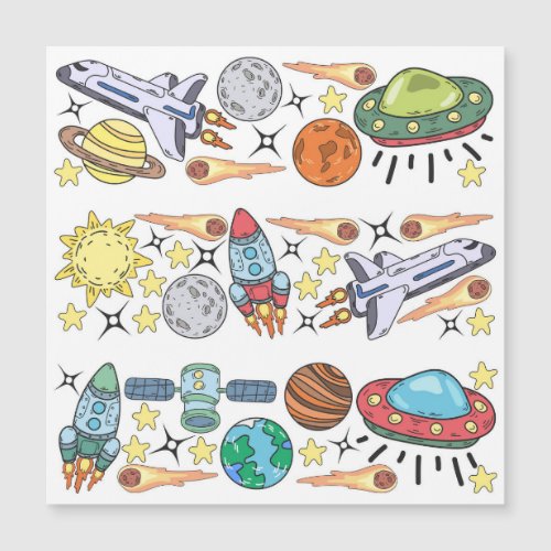 Outer Space Hand_Drawn Vintage Doodles
