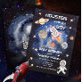 Outer Space Houston We Have a Boy QR Baby Shower Invitation
