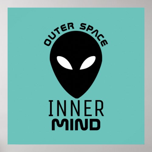Outer Space Inner Mind Extraterrestrial Alien Poster