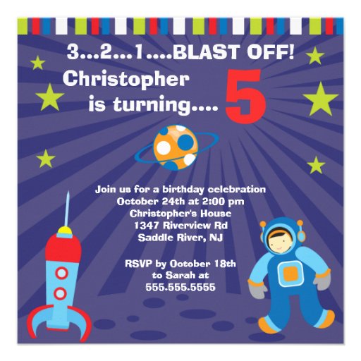 Outer Space Invitations 8