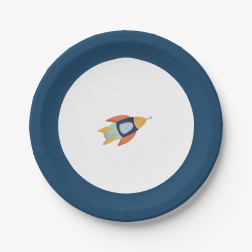 Outer Space Kids Birthday Party Plate