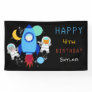 Outer Space Kittens Cat Astronaut Kids Birthday Banner