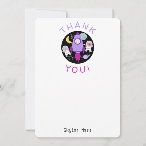 Outer Space Kittens Cat Astronaut Kids Thank You