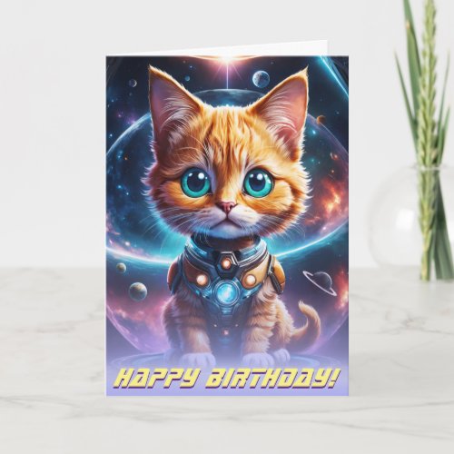 Outer Space Kitty The Cosmic Space Ranger Card