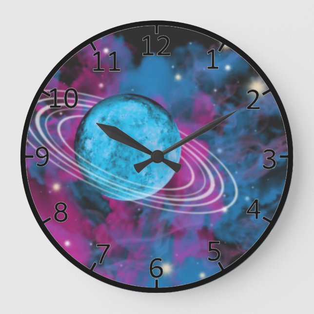 Outer Space Large Clock (Front)