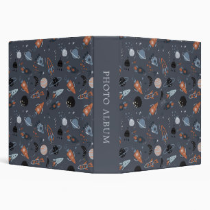 Outer space liftoff cosmic space universe 3 ring binder