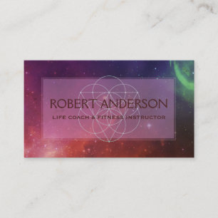 Outer Space Modern Sacred Geometry New Age Business Card