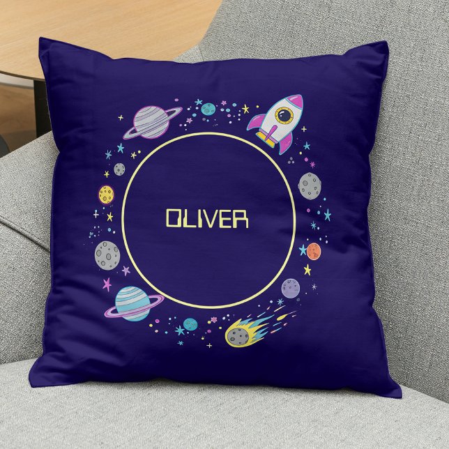 Outer Space Name Orbit Throw Pillow (Creator Uploaded)