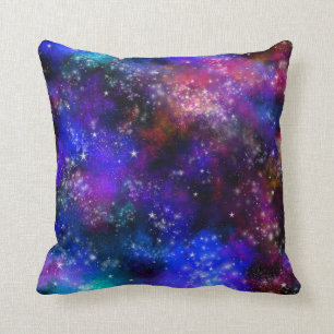 Outer Space Nebula and Stars Throw Pillow