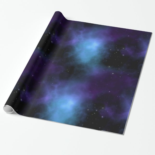 Outer Space Nebula Galaxy Wrapping Paper (Unrolled)