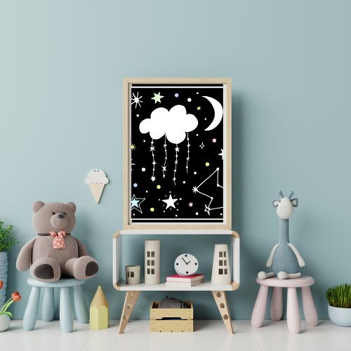 Outer Space Nursery Room Dcor Boy  Poster