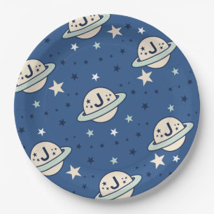 Outer Space Out of this World 1st Birthday Paper Plates