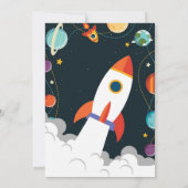 Outer Space Out of This World Birthday Invitation (Back)