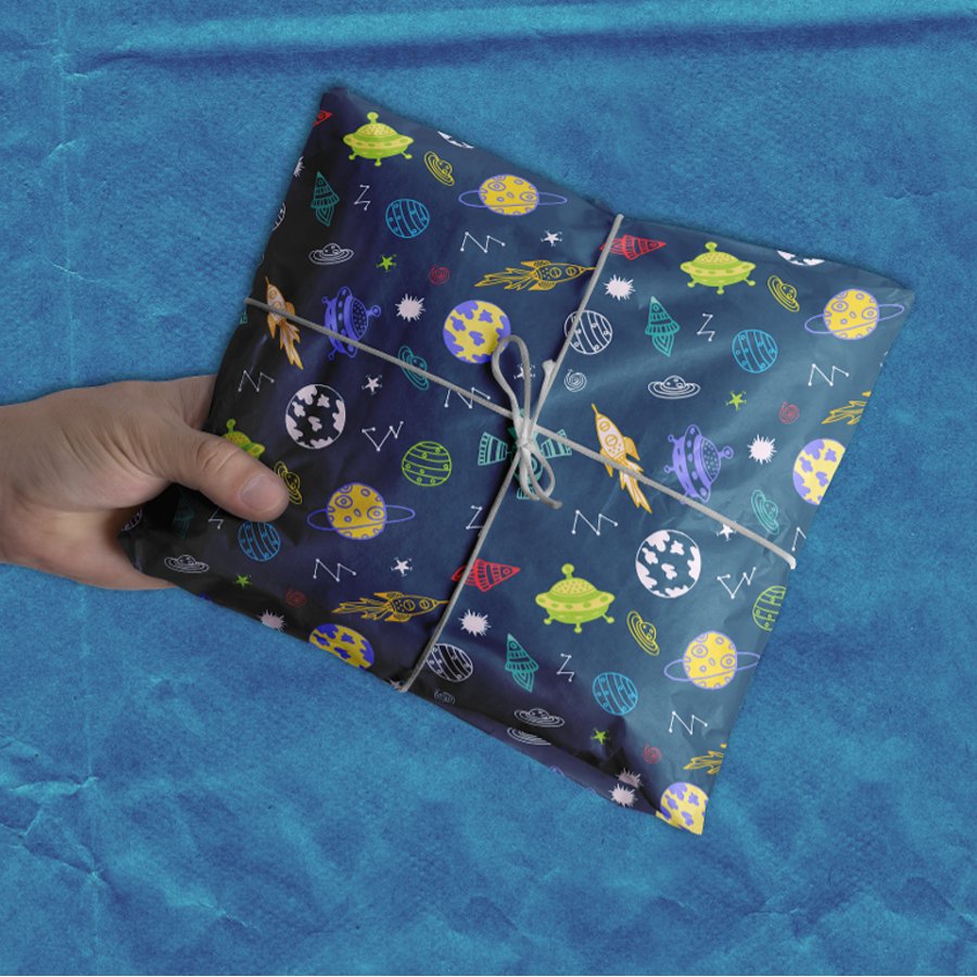 Outer Space Pattern Doodle | Blue Tissue Paper