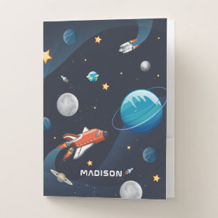 Outer Space Pattern New Office Pocket Folder