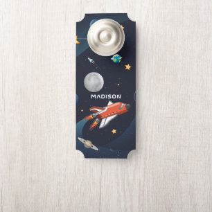 Outer Space Pattern Shuttle in Galaxy Door Hanger