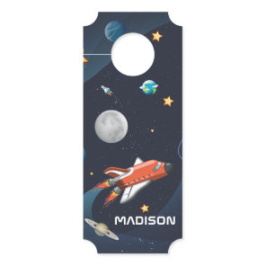 Outer Space Pattern Shuttle in Galaxy Door Hanger